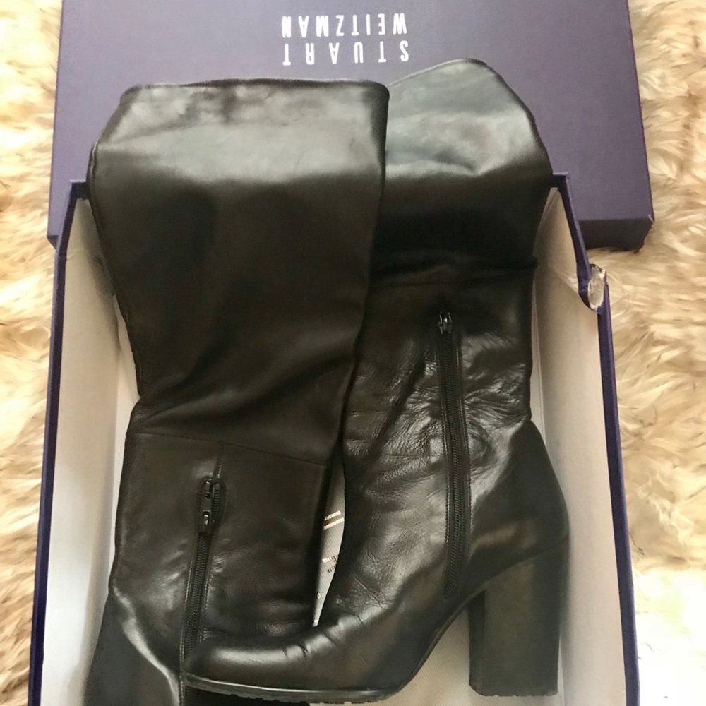 Stuart Weizmann black knee boots